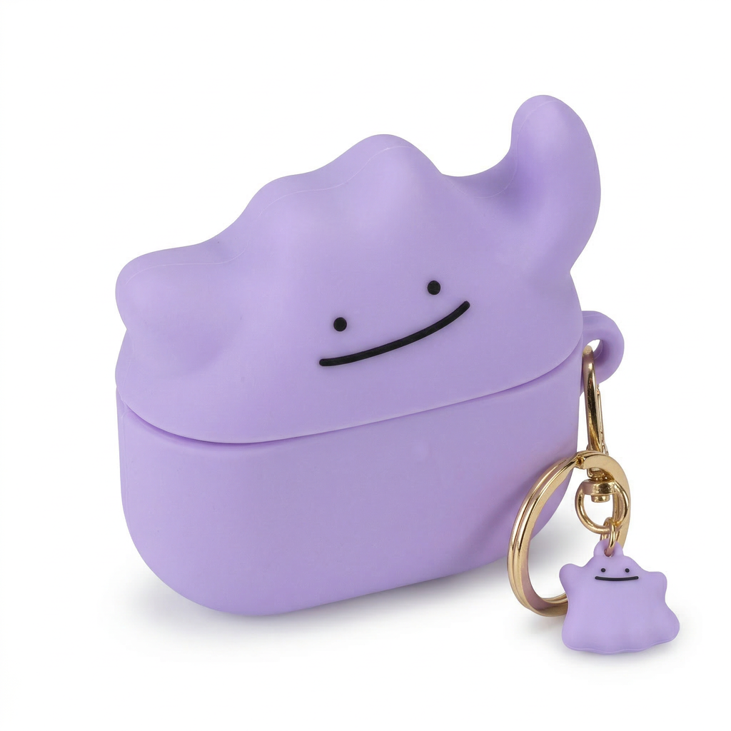 Purple Smiling Blob 3D Case for AirPods Pro | Cute Shape-Shifter Design