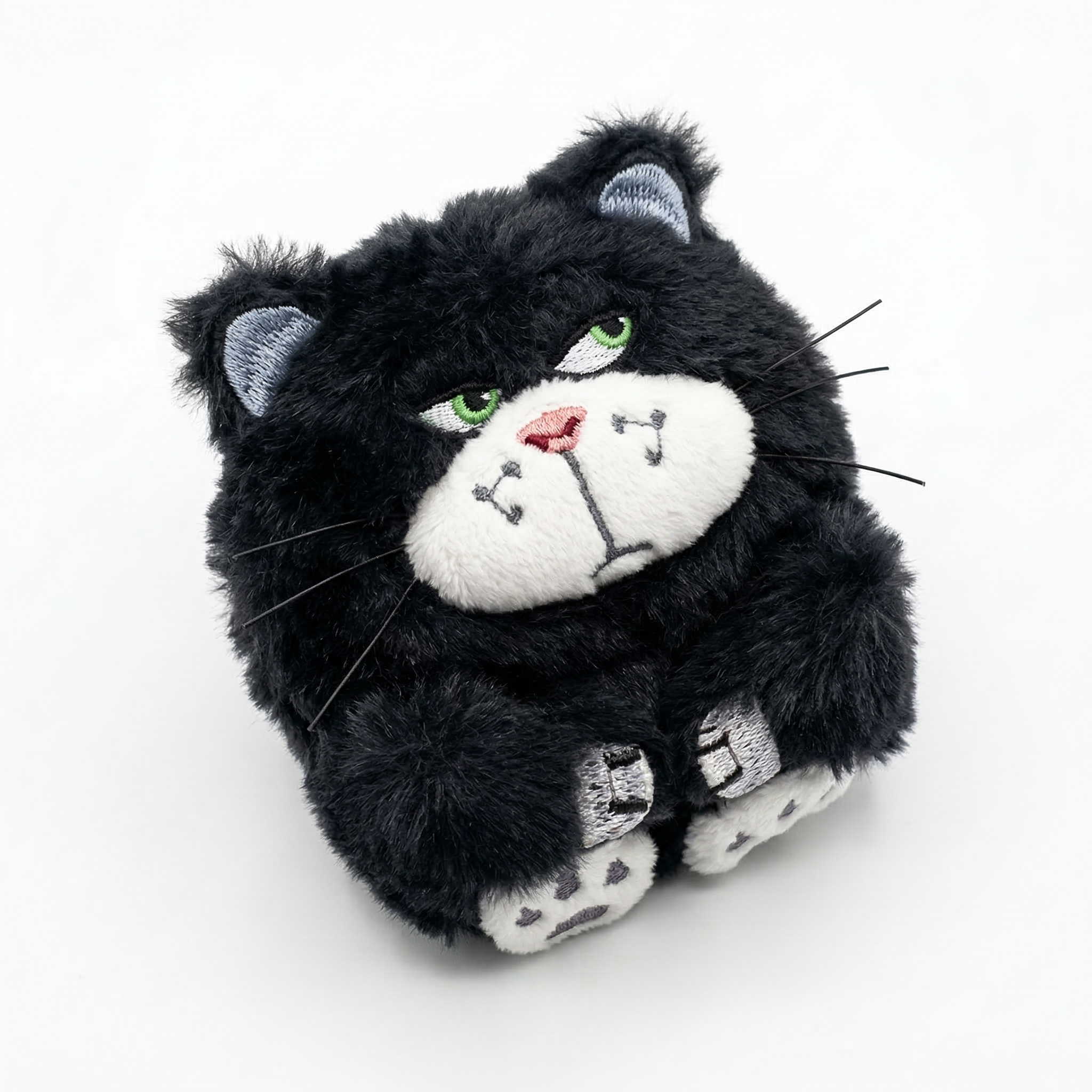 Fuzzy Black Cat Plush Case for AirPods | Soft Furry Protective Cover