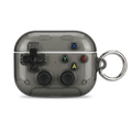 90s Nostalgia Translucent Case for AirPods – Smoky Clear Gamepad Style 3D Silicone Cover