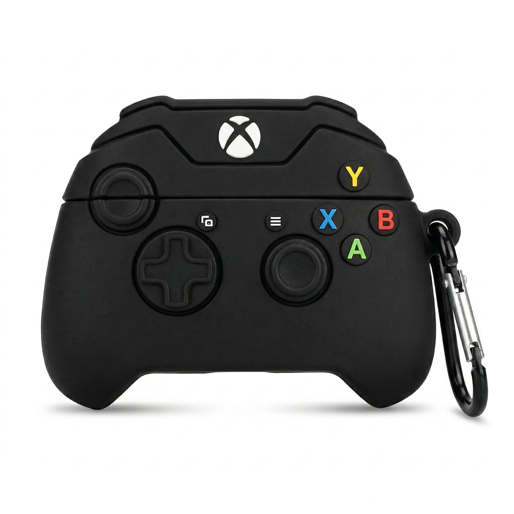 Pro Gamer Edition Silicone Case for AirPods – Midnight Black Gaming Peripheral Design