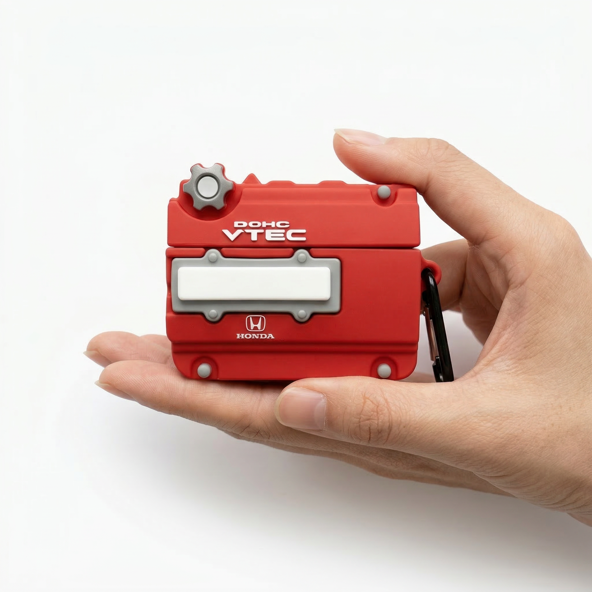 JDM Style Red Valve Cover Engine AirPods Case – Racing Performance 3D Silicone Design