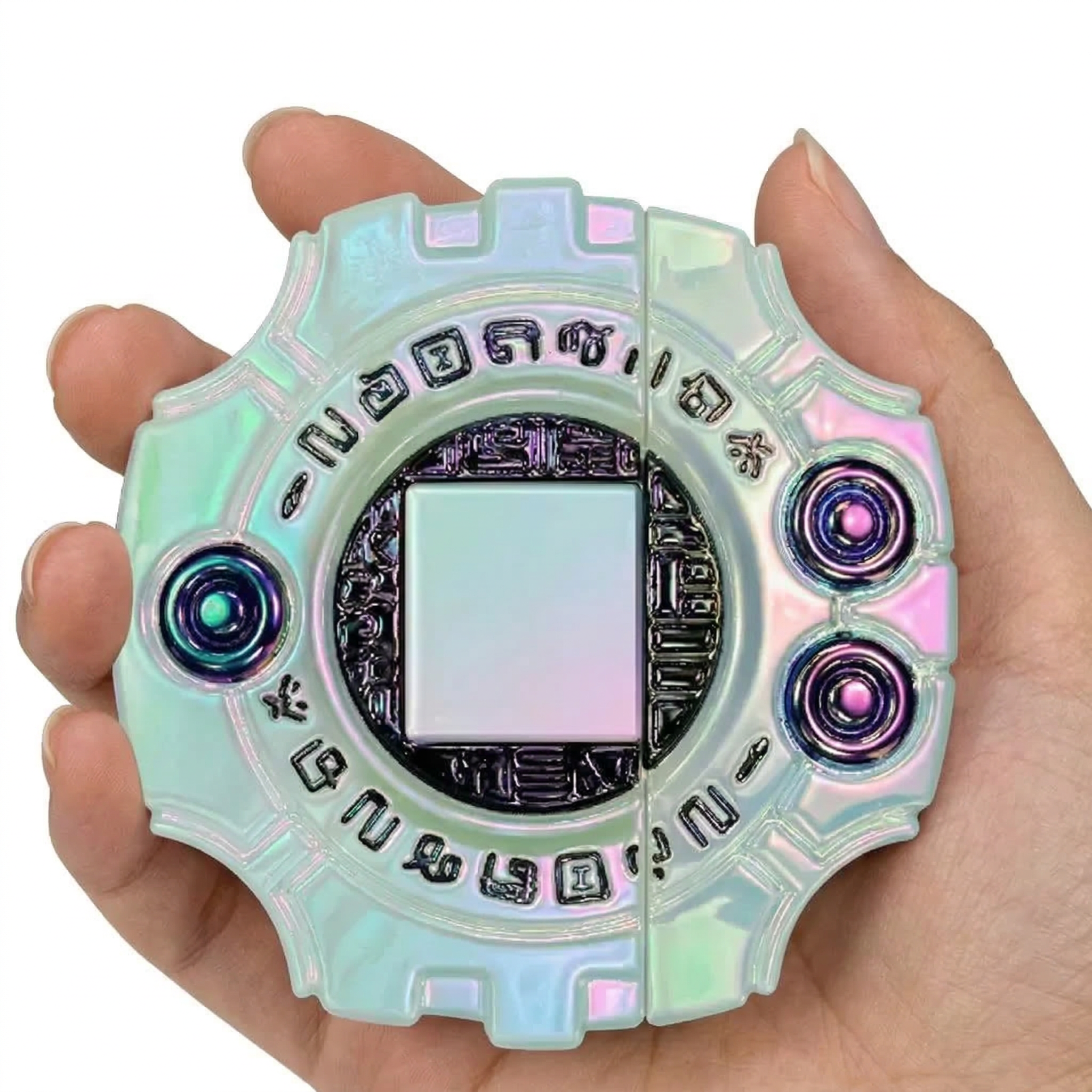 3D Iridescent Geometric Earphone Case | Holographic Glow Cover for AirPods Pro