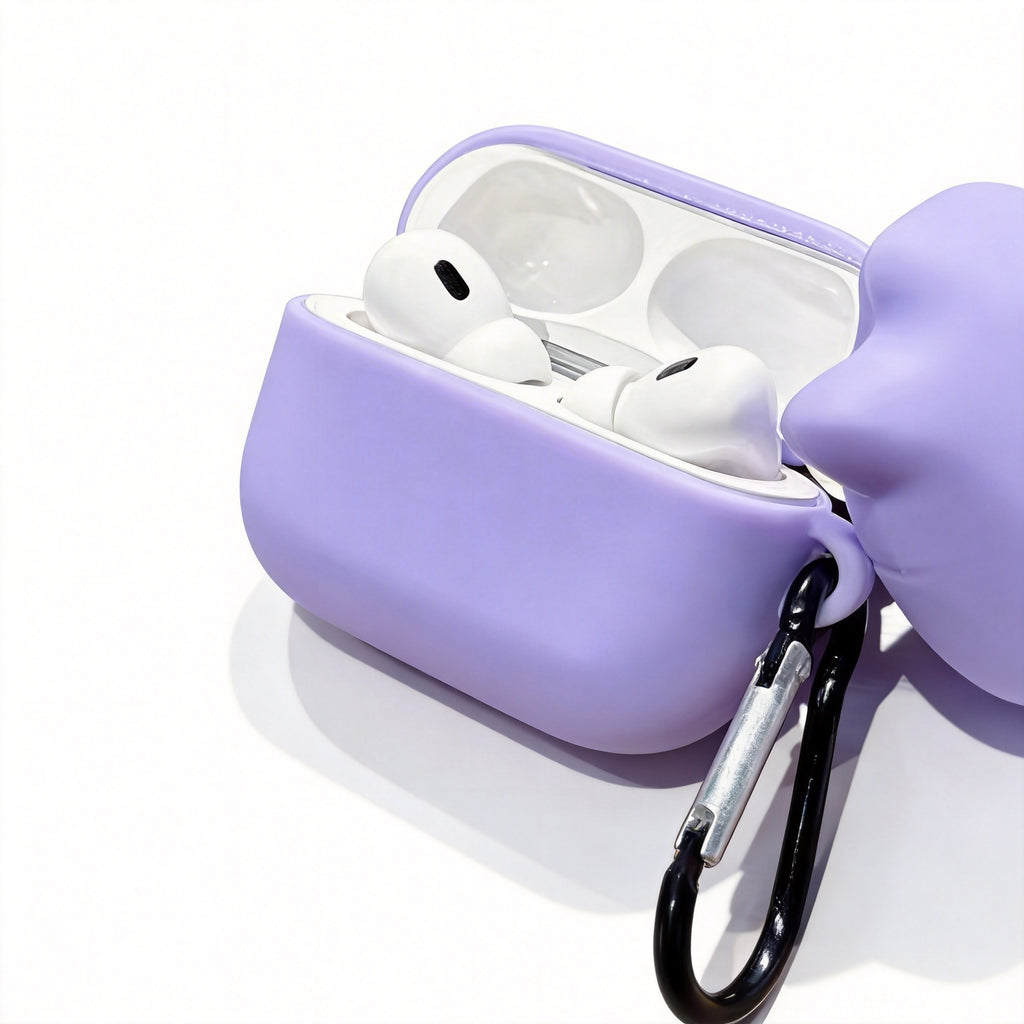 Purple Smiling Blob 3D Case for AirPods Pro | Cute Shape-Shifter Design