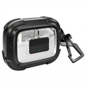 Clear View Lockable AirPods Case with Carabiner – Rugged Heavy-Duty Protection Shockproof Cover