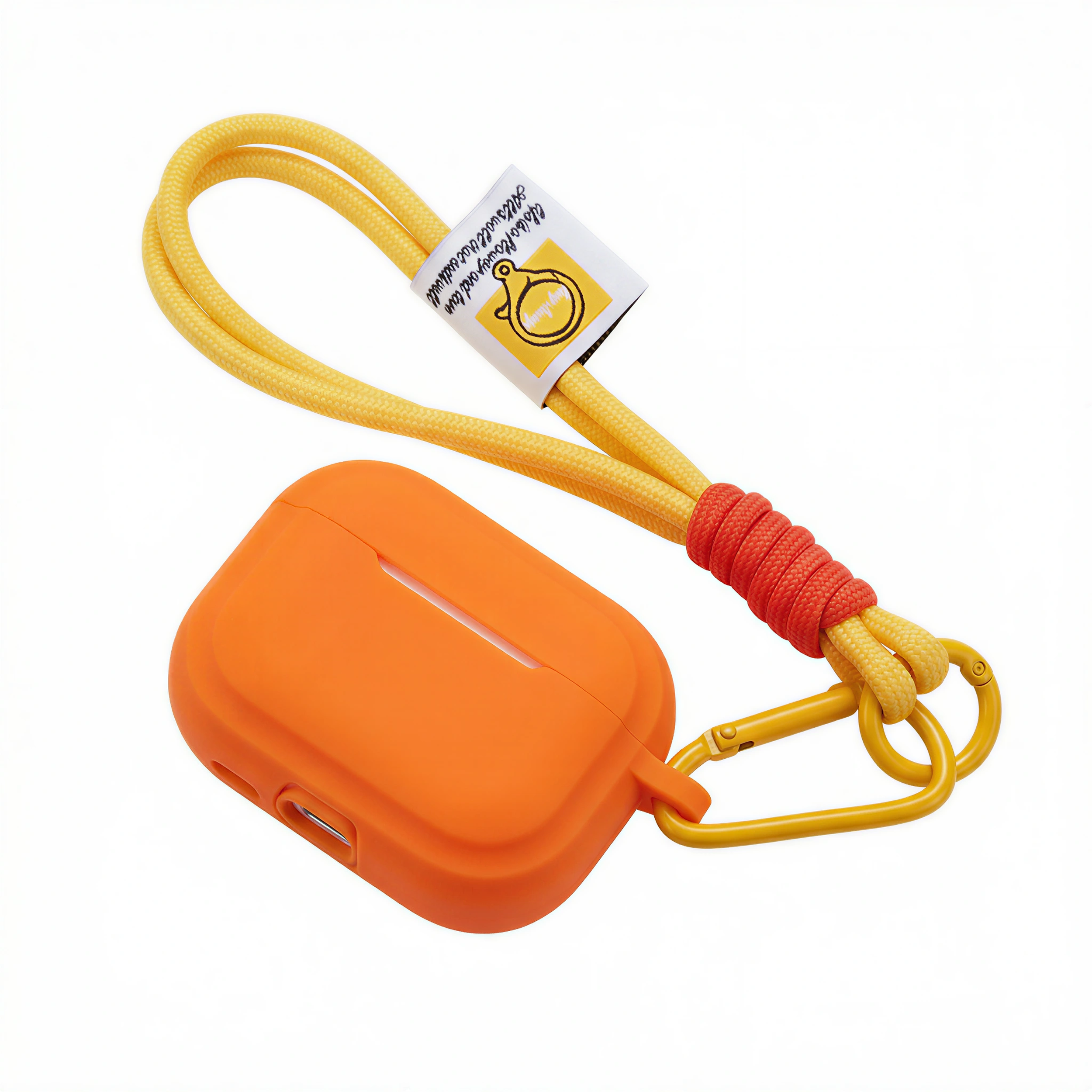 Bright Orange Rugged Silicone AirPods Case – Universal Fit