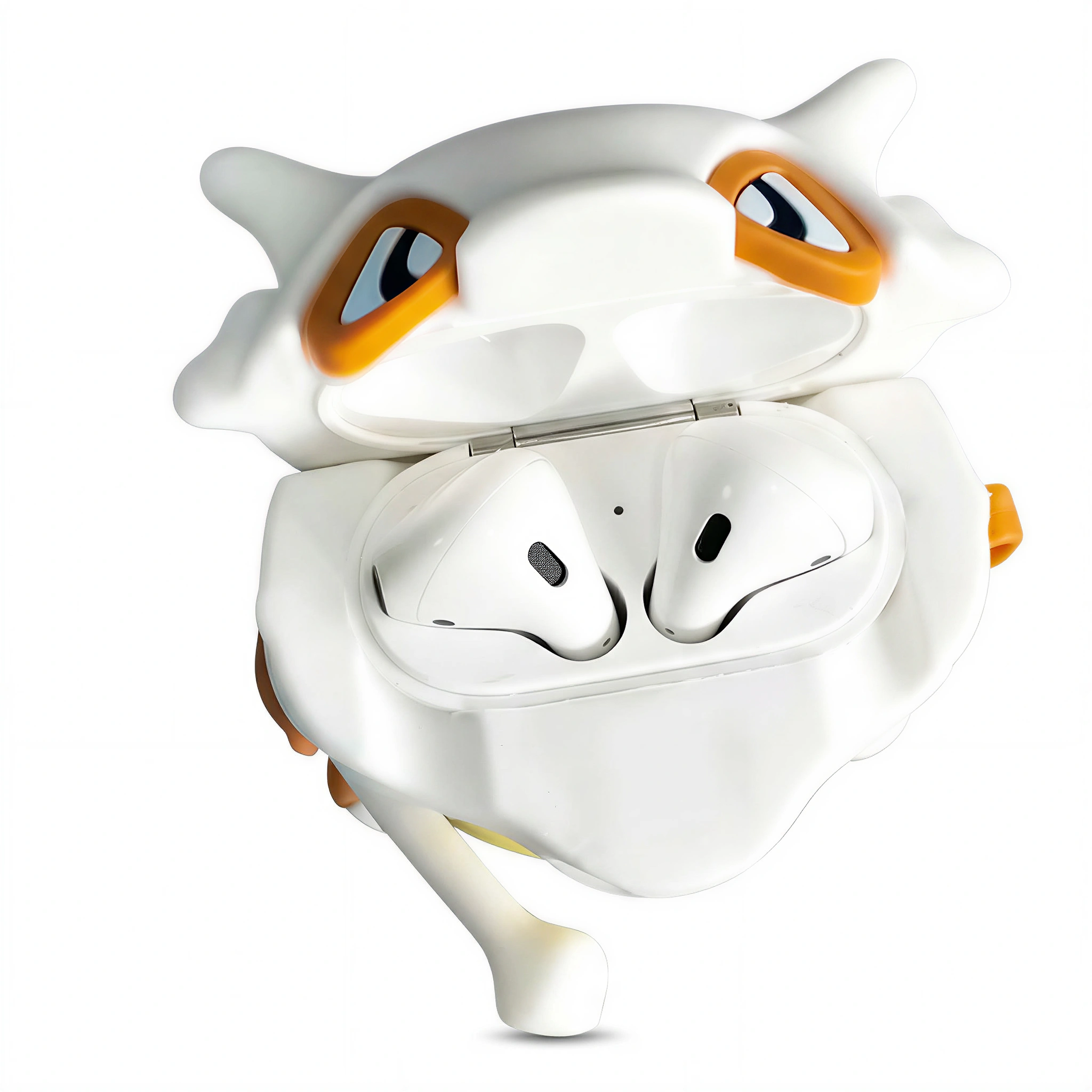 Funny Skull-Masked Creature 3D Case for AirPods | Cute Bone-Wearing Animal Design