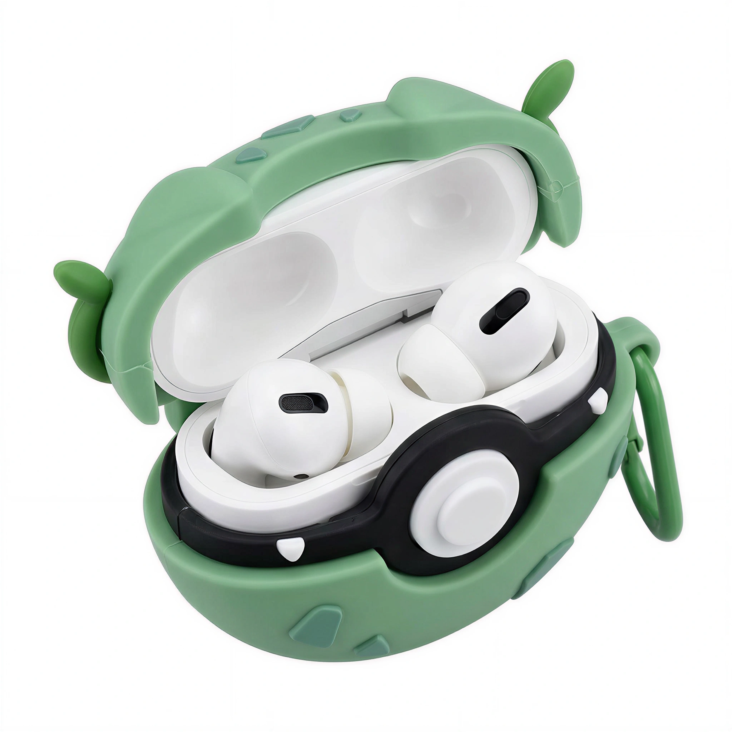 Cute Seed Dinosaur 3D Case for AirPods | Red & White Sphere Design Cover