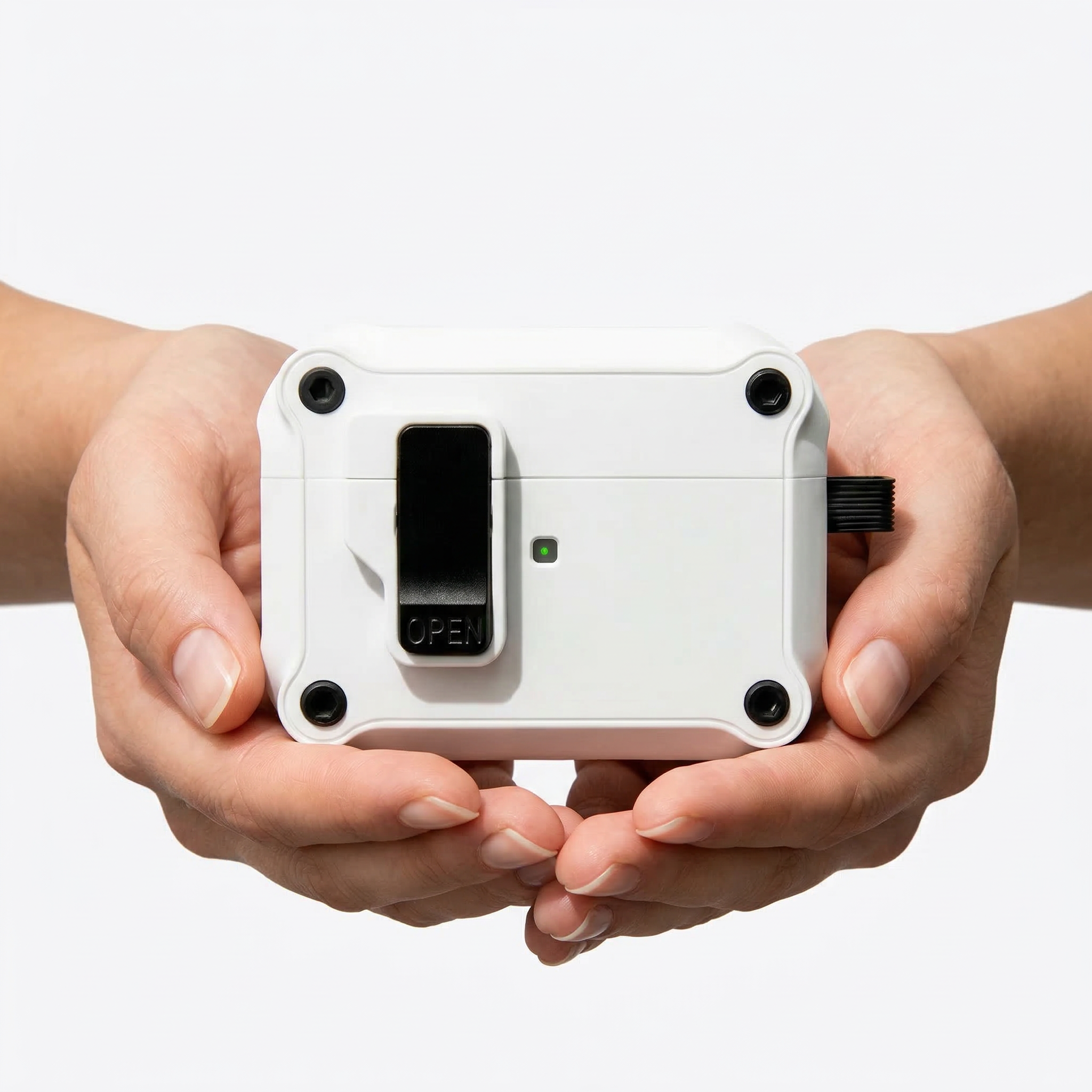 Tough Lock AirPods Pro Case – Heavy-Duty White & Black Protection Shockproof Cover