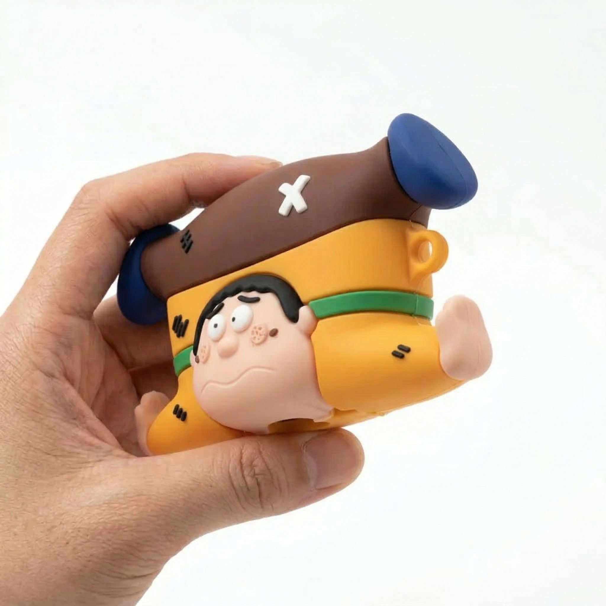 Chubby Cartoon Character 3D Soft Silicone Case - Fun Anime Style Earphone Cover
