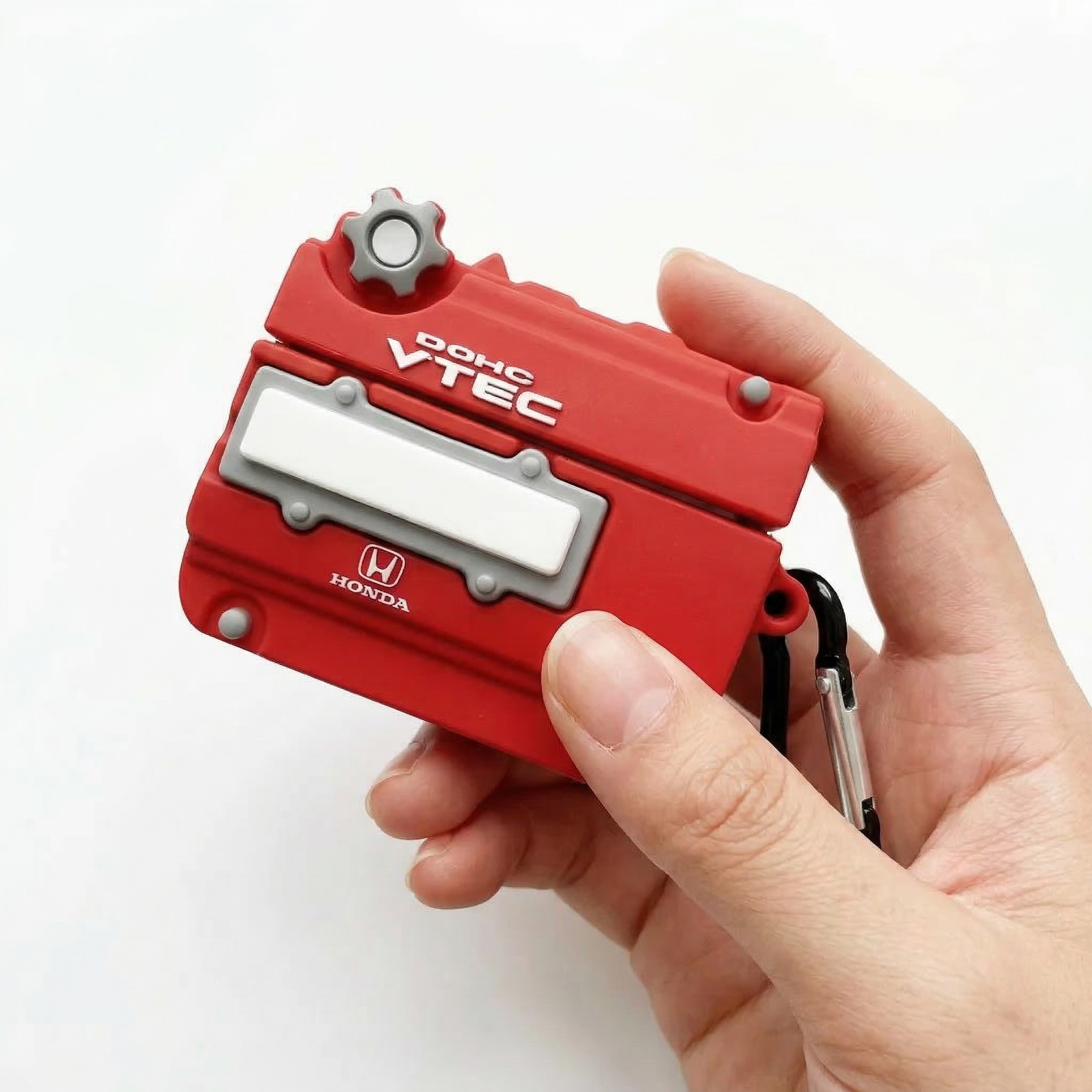 JDM Style Red Valve Cover Engine AirPods Case – Racing Performance 3D Silicone Design