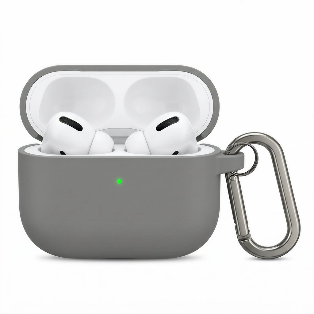 Matte Beige Silicone AirPods Case – Universal Fit for All AirPods Models