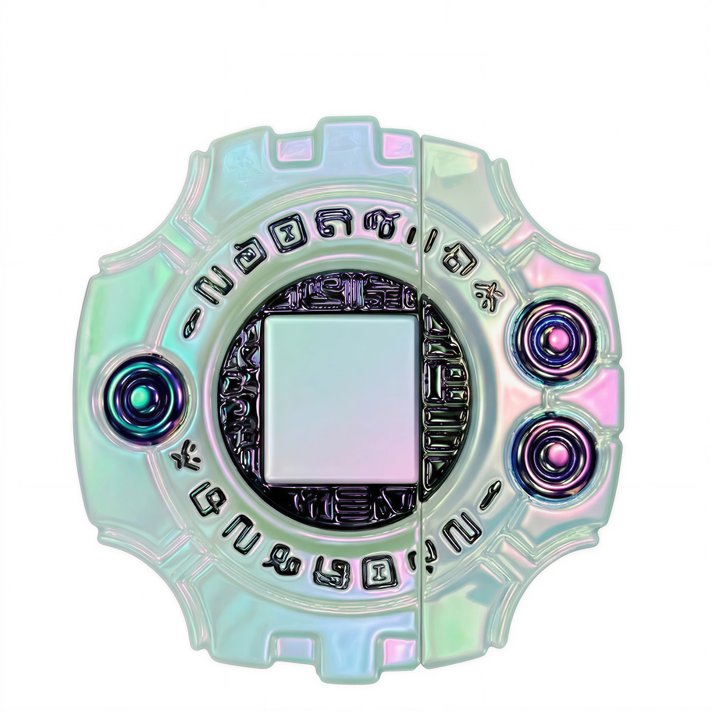 3D Iridescent Geometric Earphone Case | Holographic Glow Cover for AirPods Pro