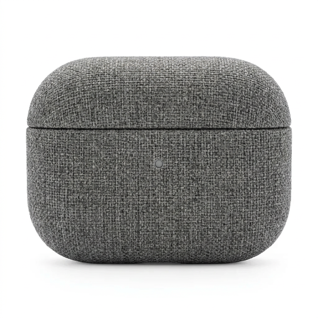 Textured Fabric Grey AirPods Case – Universal Fit