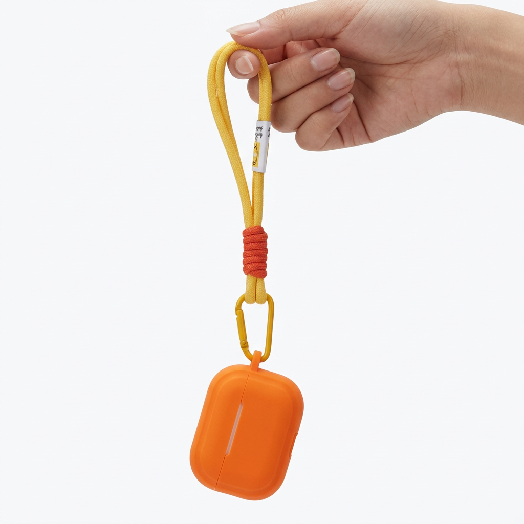 Bright Orange Rugged Silicone AirPods Case – Universal Fit