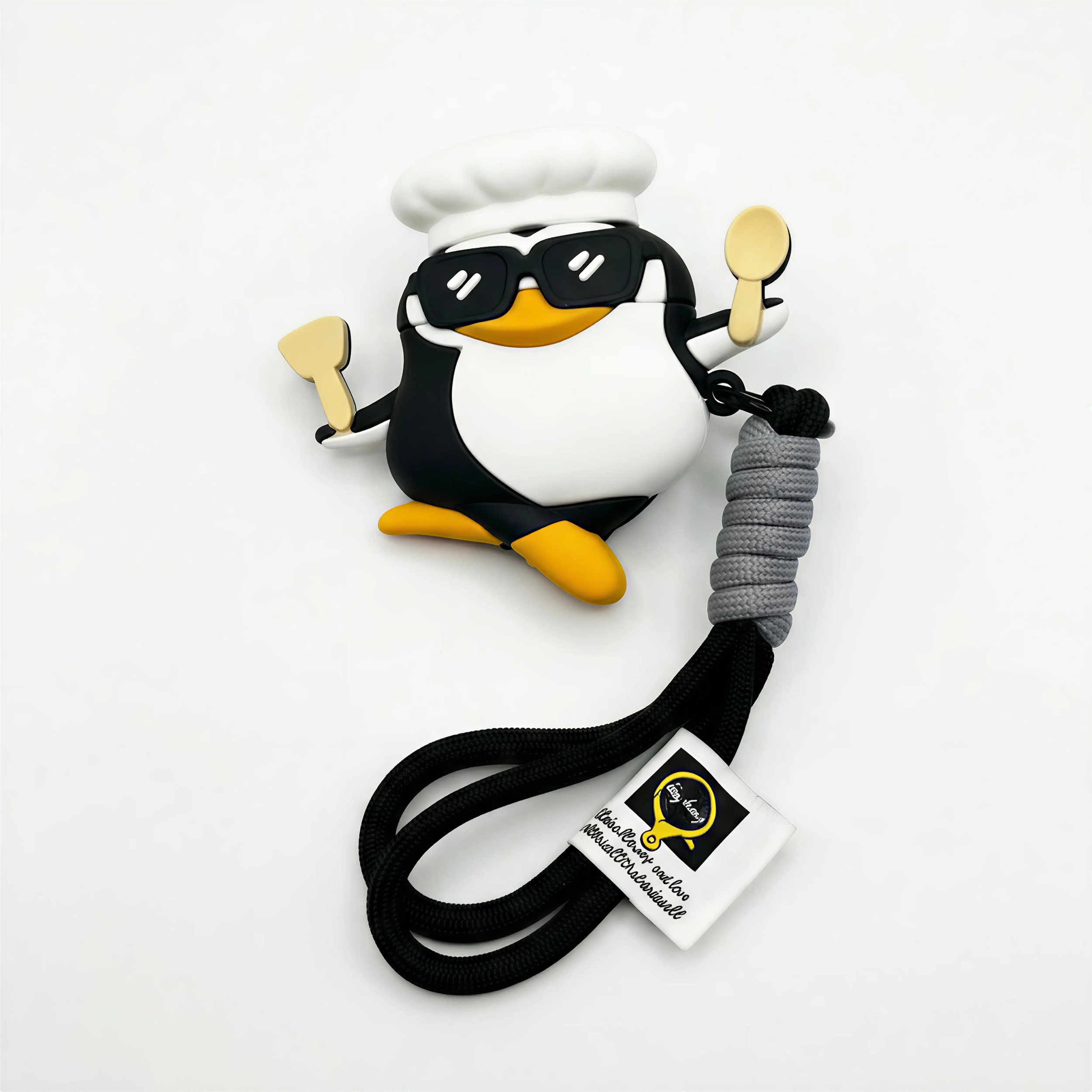 Cute Little Baker Penguin 3D Silicone Case for AirPods | Soft Protective Cover