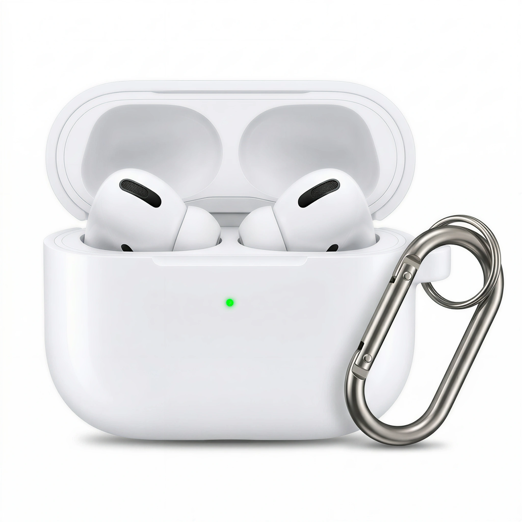Matte Beige Silicone AirPods Case – Universal Fit for All AirPods Models