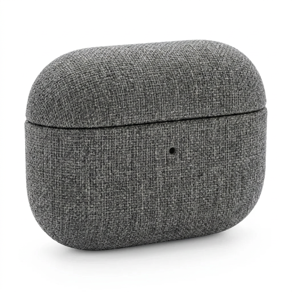 Textured Fabric Grey AirPods Case – Universal Fit