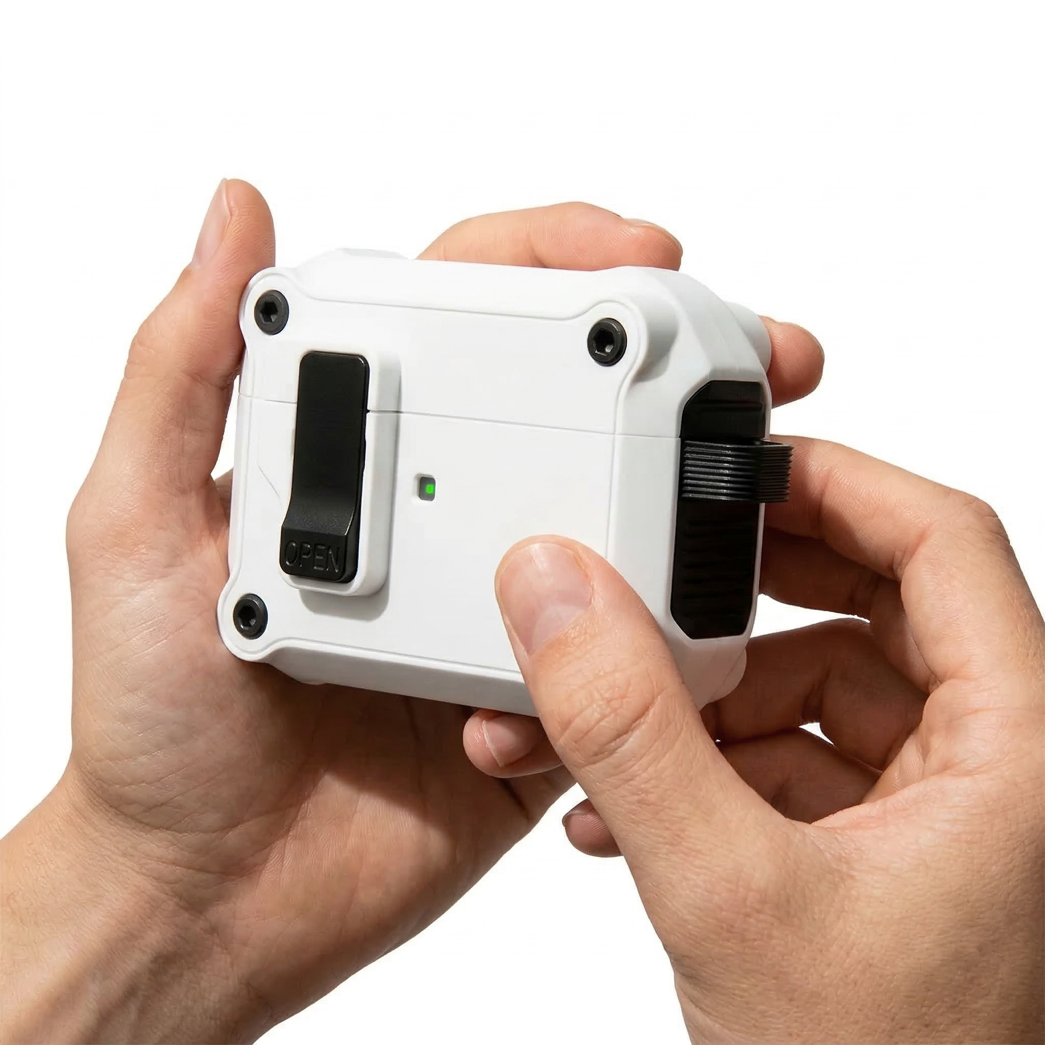 Tough Lock AirPods Pro Case – Heavy-Duty White & Black Protection Shockproof Cover