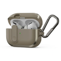 Taupe Lockable AirPods Pro Case with Carabiner – Premium Rugged Protection Shockproof Cover