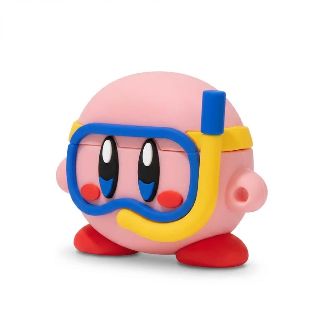 Pink Round Hero Snorkeling 3D Case for AirPods Pro | Cute Diving Design
