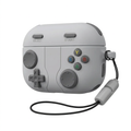 80s Nostalgia 8-Bit Gamepad AirPods Case – Vintage Gray Silicone Gaming Design