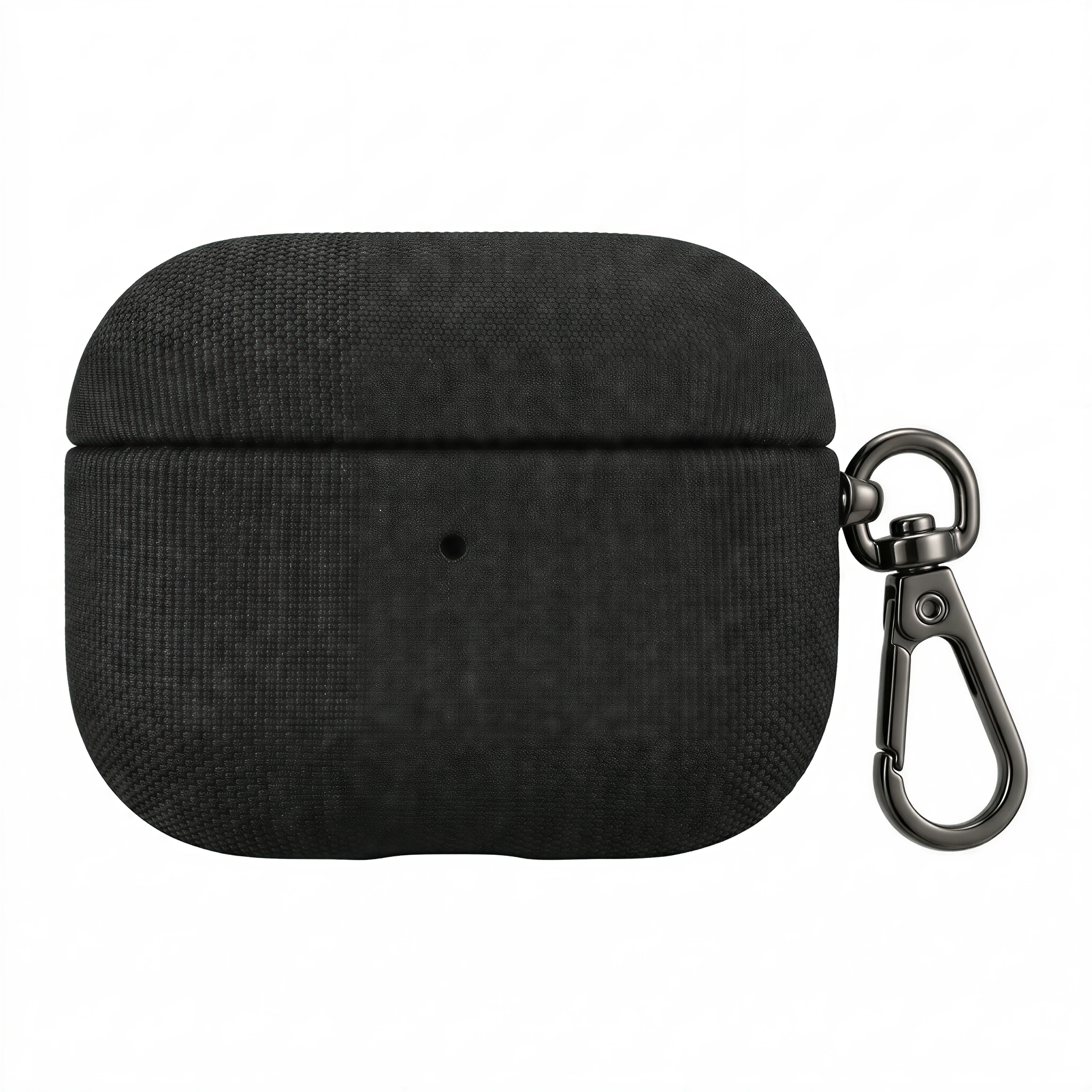 Textured Orange Fabric AirPods Case with Carabiner – Universal Fit