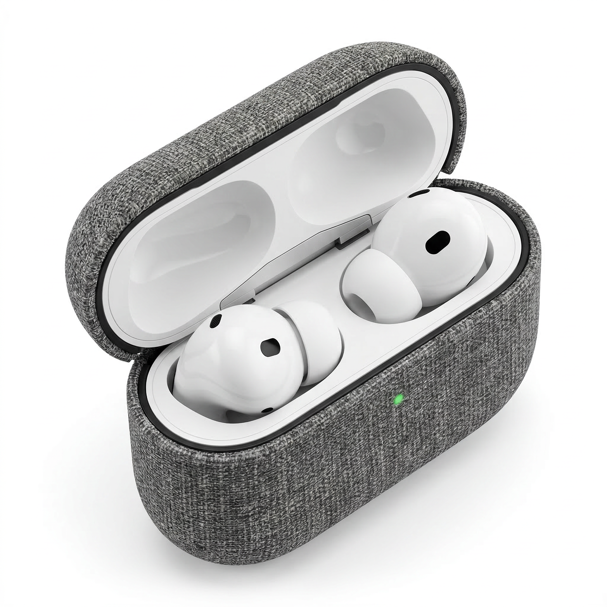 Textured Fabric Grey AirPods Case – Universal Fit