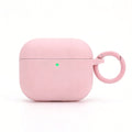Pink Silicone AirPods Case with Carabiner