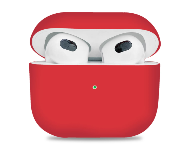 Matte Red Silicone AirPods Case – Universal Fit