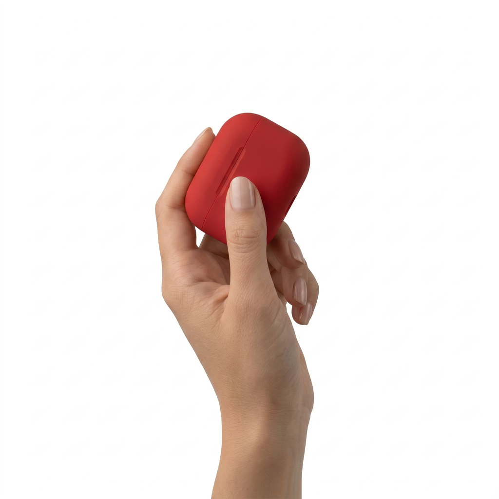 Matte Red Silicone AirPods Case – Universal Fit