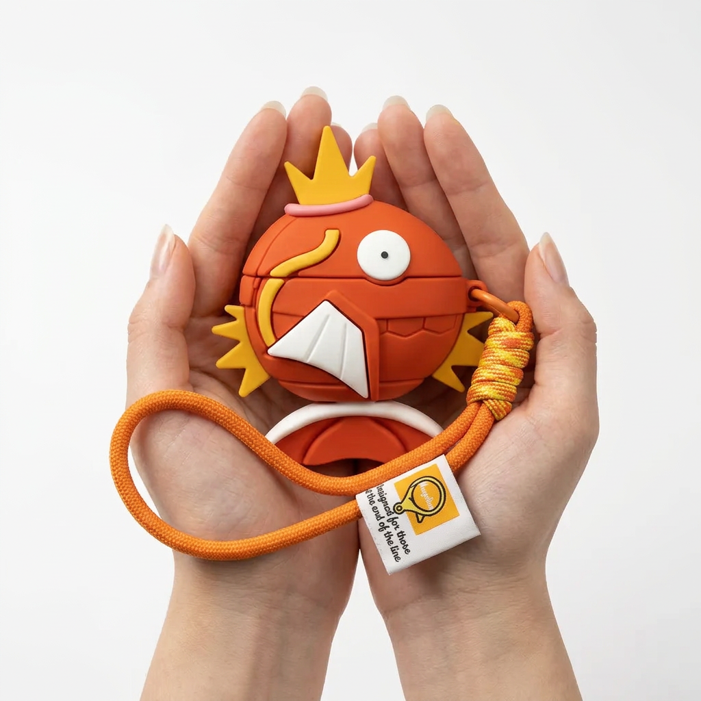 Funny Splashing Red Fish 3D Case for AirPods Pro | Cute Quirky Creature Design